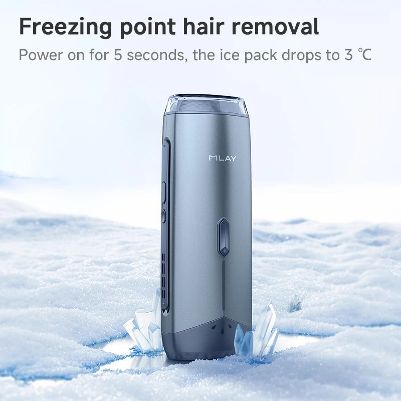 ICE Cooling Hair Removal Device With Unlimited Shots, Permanent IPL Laser, Home Use Painless Epilator For Women Men