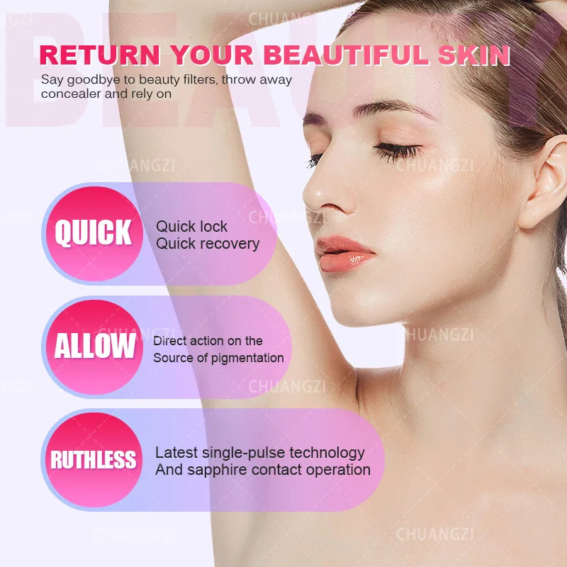 Beauty Salon 500000 Shots, Painless Laser, Permanent Hair Removal, Remove Color Spots Redblood Acne Photon Rejuvenation