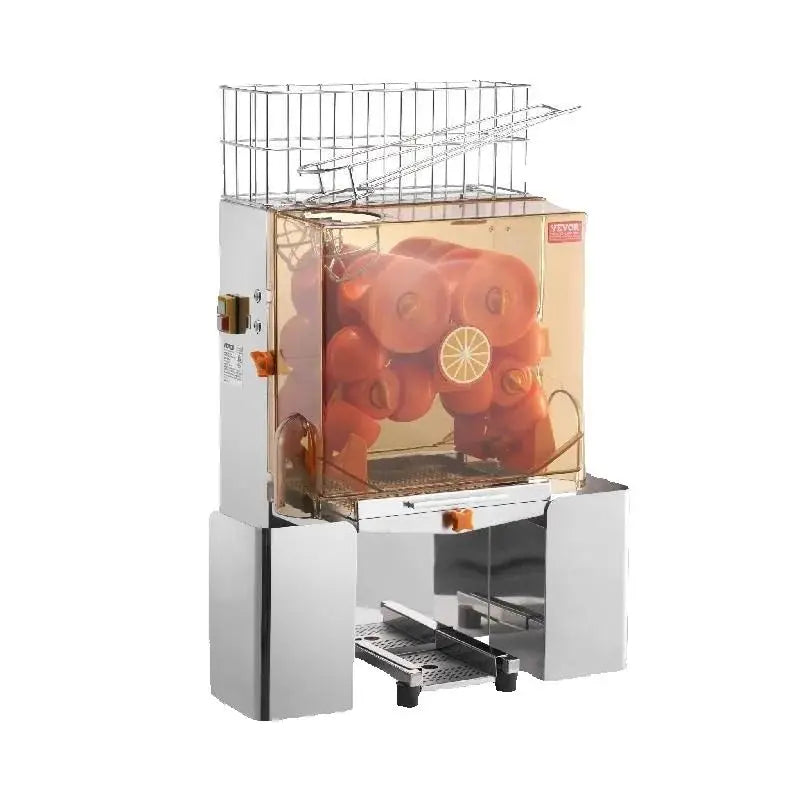 Commercial Orange Juicer Machine Automatic Juice Extractor Stainless Steel Orange Squeezer  with Pull-Out Filter Box﻿
