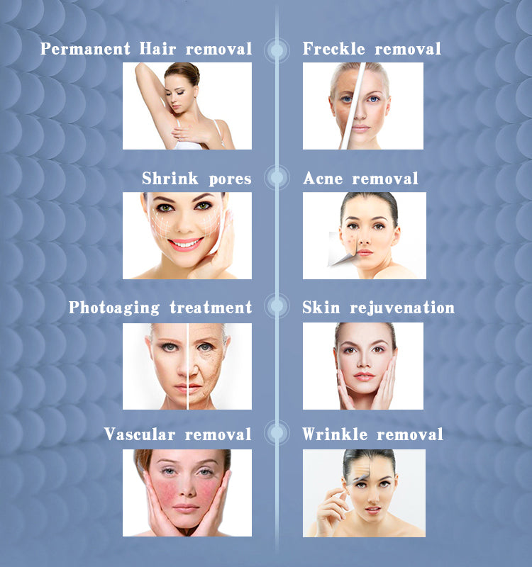 IPL OPT Machine, Aesthetic Laser Hair Remover, E-Light Skin Rejuvenation Machine, Vascular Multi-Application Hair Removal