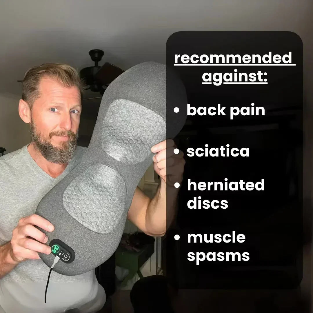 3-in-1 Back Massager with Relief, Bed Sleeping, Shiatsu Deep Tissue Portable Shoulder Lower Back Pain Relief Waist Massager