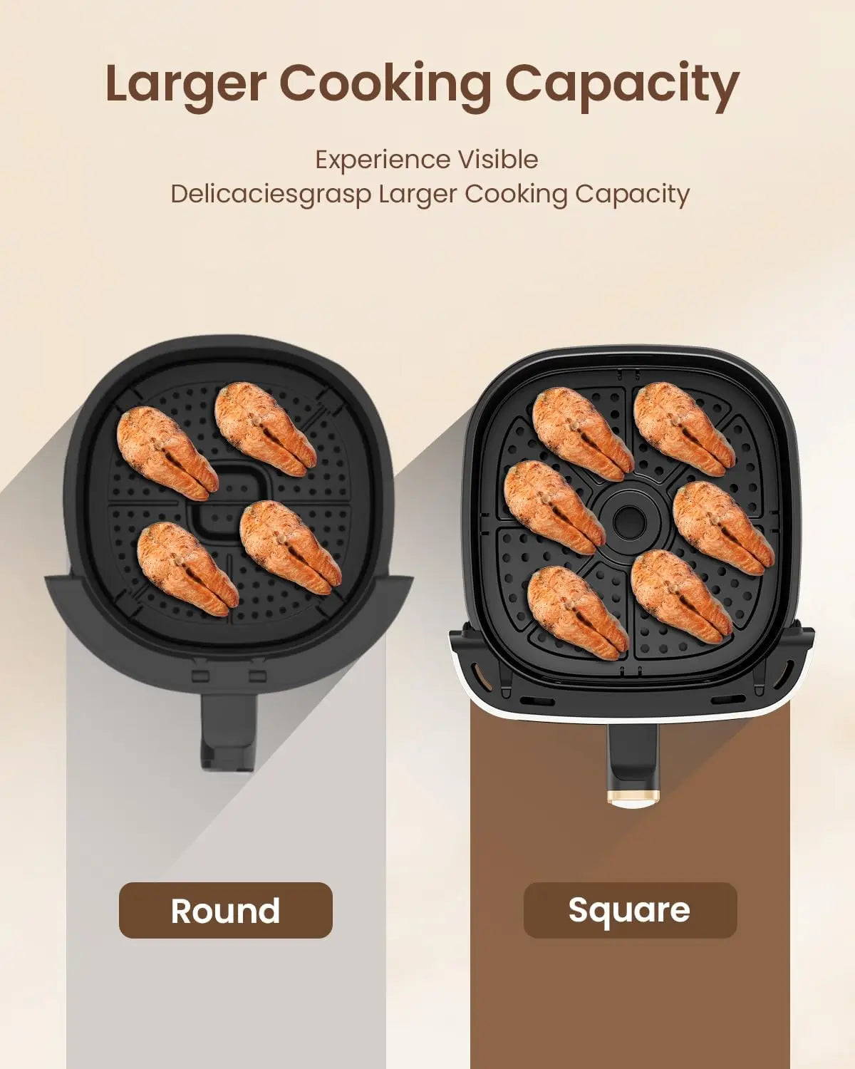 Air Fryer Large   with Viewing Window with Smart Digital Touchscreen7 Custom Presets Non-stick