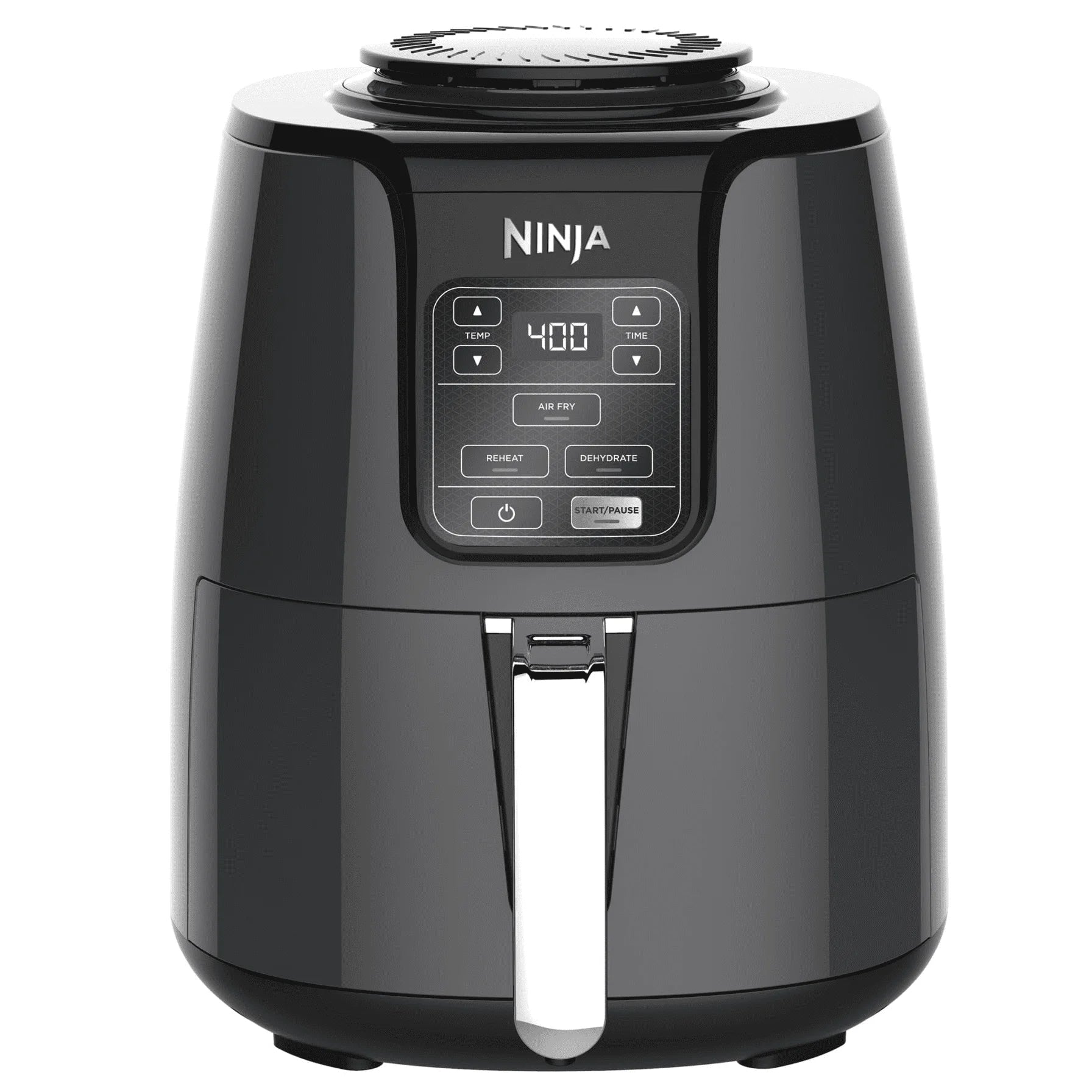 4 Qt Air Fryer, Nonstick Basket with Crisper Plate, 1550 Watts, Black