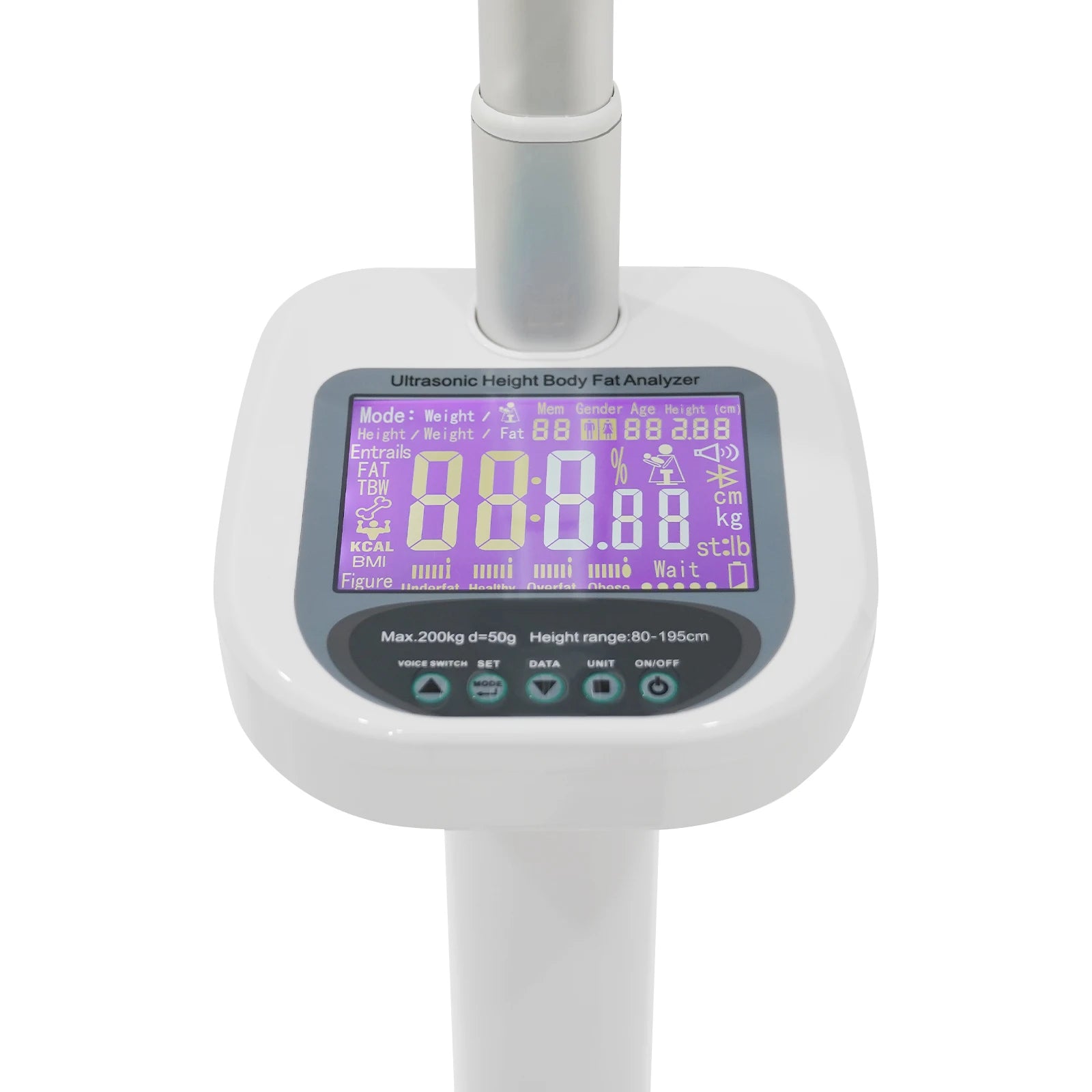 Multifunction Physician Medical Body Weight Scale, Electronic Height, and Weight Scale, Ultrasonic Height Body Fat Analyzer