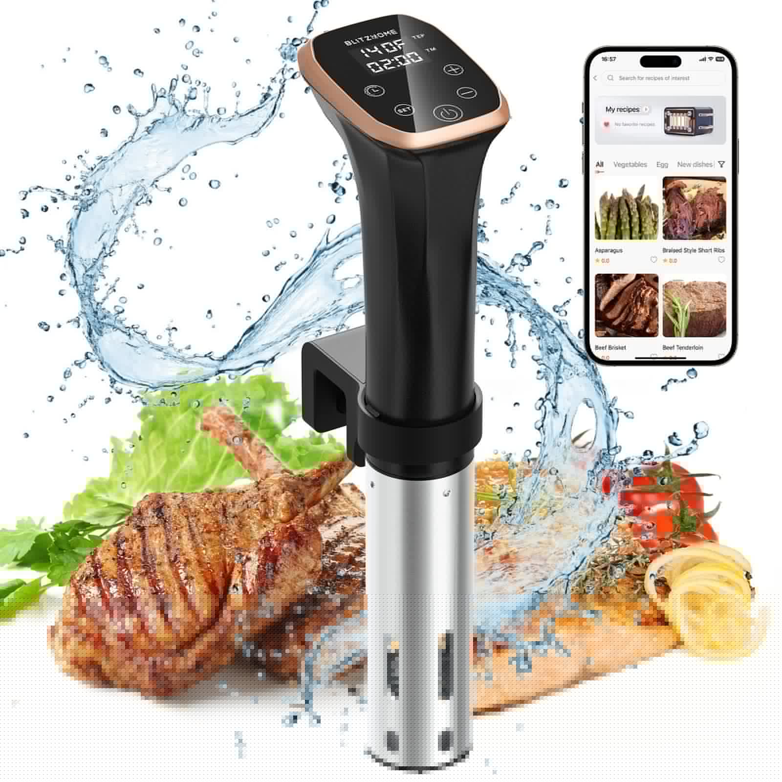 Slow Cooker IPX7 Waterproof WiFi Connectivity Versatile Cooking Food Preparation Appliance for kitchen Cooking