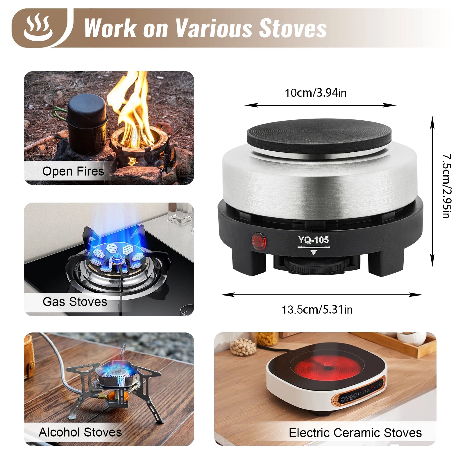 Stainless Steel Coffee Pot, Stovetop Espresso Maker, Percolator Italian Coffee Maker, 200ml/7oz/4 cup W/Electric Stove