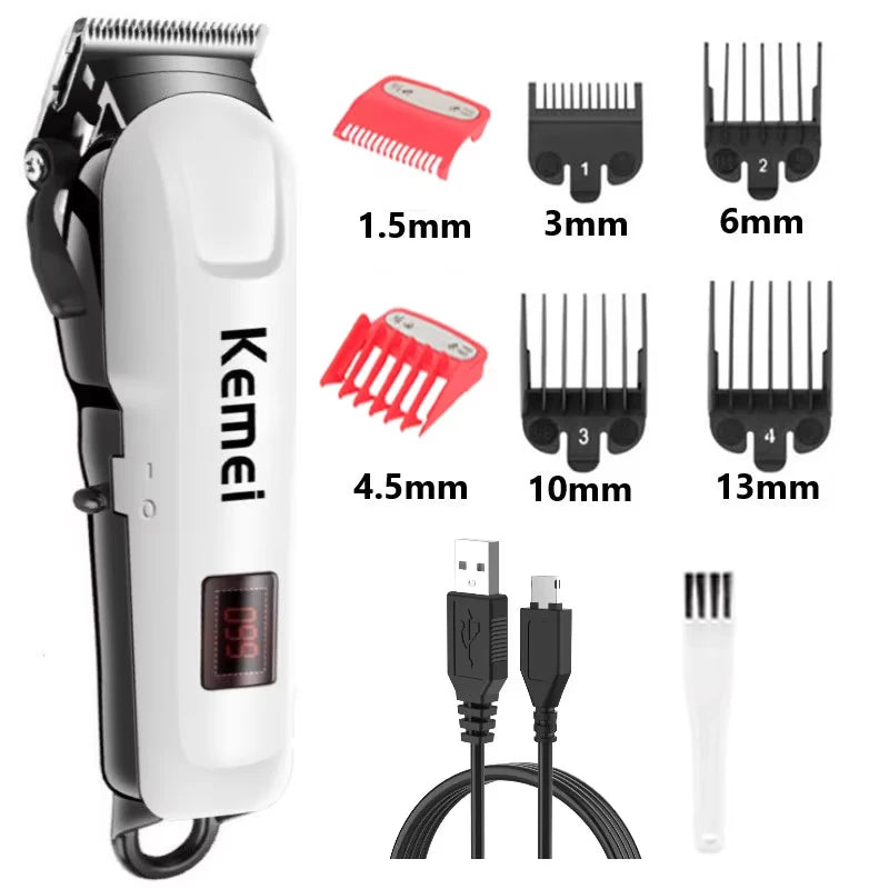 Electric Hair Clipper Hair Cut, Matching Wireless Trimmer, Professional Clipper Machine. Rechargeable Hair Cut Barber