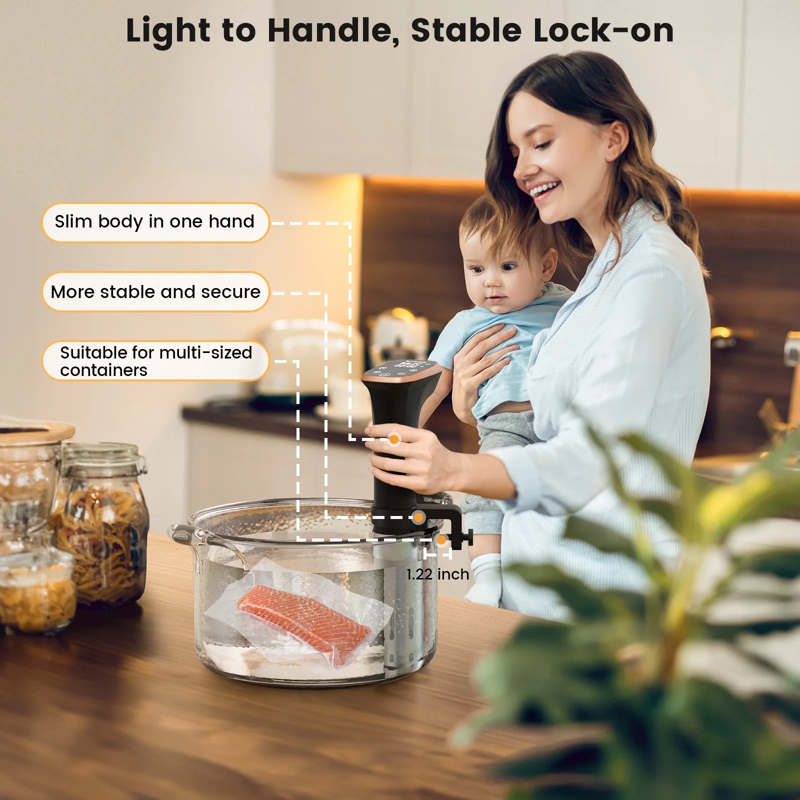 Slow Cooker IPX7 Waterproof WiFi Connectivity Versatile Cooking Food Preparation Appliance for kitchen Cooking