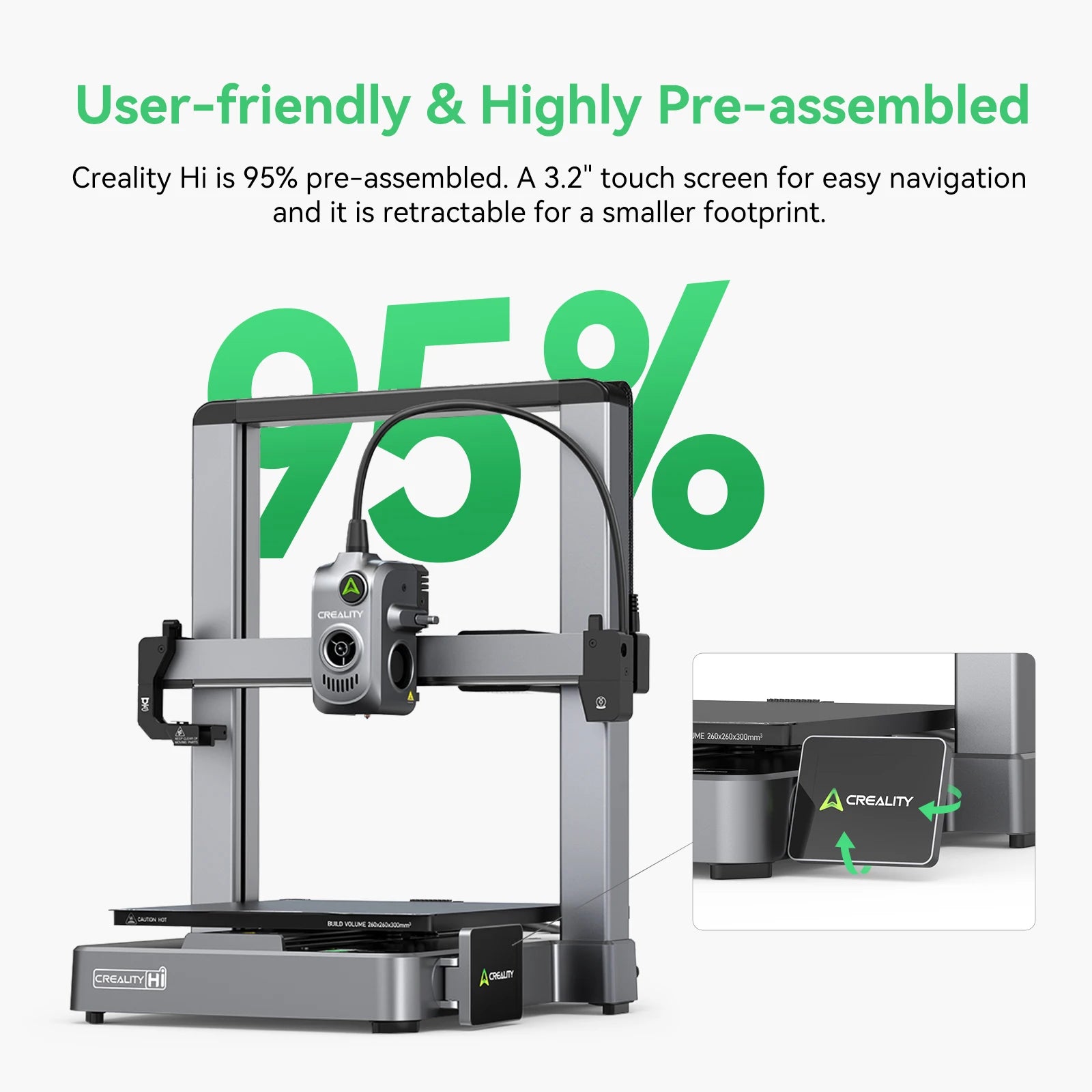Hi Combo 3D Printer Support Multi-Color 3D Printing Fully Automated Filament Detection All Metal Frames 3D Priner