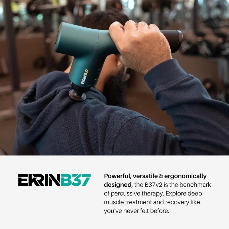 Massage Gun - Deep Tissue Massage with High-Powered Brushless Motor - Ergonomic Back Massager