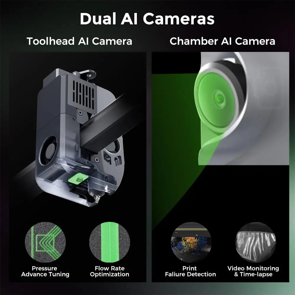 K2 Plus Combo 3D Printer with CFS 600mm/s Multi-Color Printing Apus Extruder Tilt Detection FOC Closed-Loop Motors