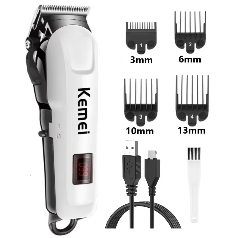 Electric Hair Clipper Hair Cut, Matching Wireless Trimmer, Professional Clipper Machine. Rechargeable Hair Cut Barber