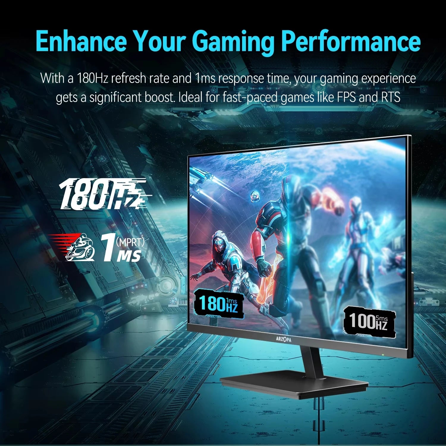 27 inch monitor 180hz gaming monitor QHD 2K Monitor for PC,2560*1400,Fast IPS,with Type-C,Samsung DeX mode,FreeSync