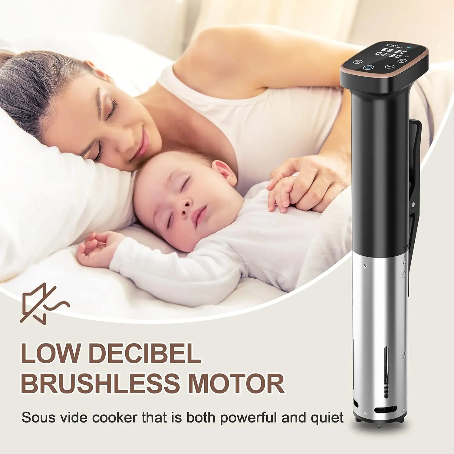 Sous Vide Cooker, Sous Vide Machine 1100 W, Immersion Circulator Precisional Cooker with Touch Control, Accurate Temperature