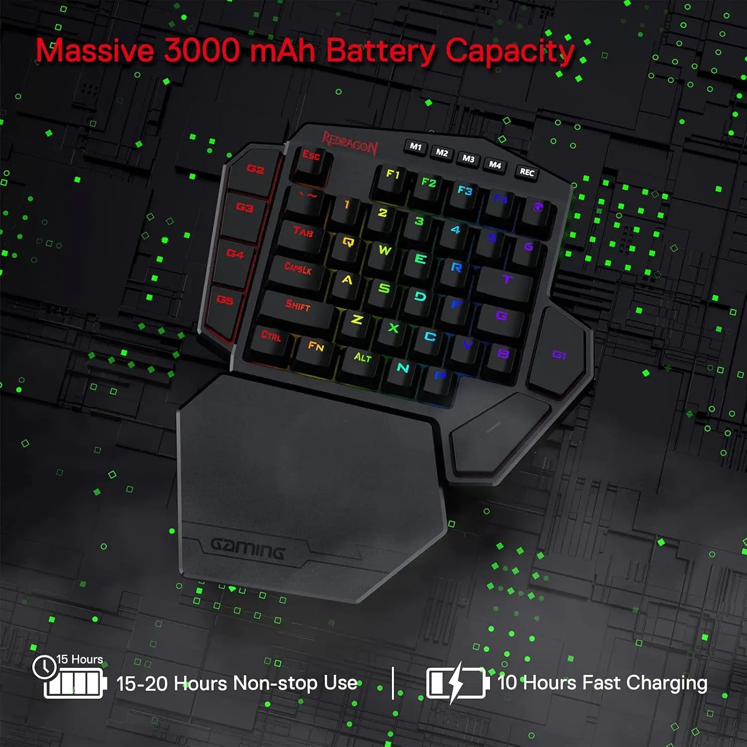 K585 PRO Wireless 42 Keys Hot-Swappable 3-Mode One-Handed Mechanical Gaming Wrist Support Keyboard