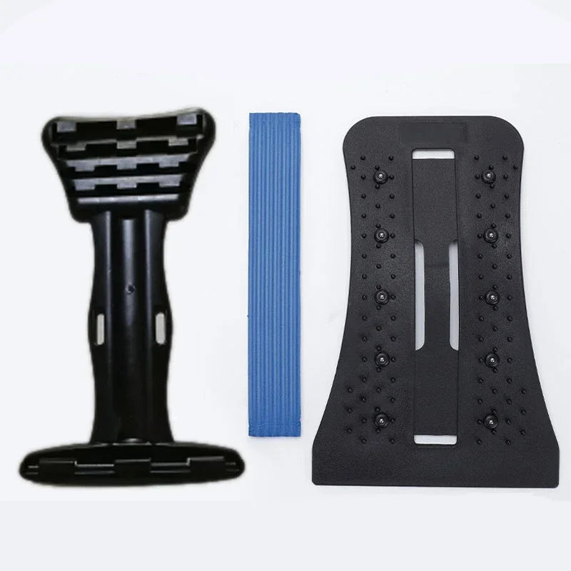 Back Massager, Magnetotherapy, Multi-Level Adjustable Stretcher Waist Neck Fitness Lumbar Cervical Spine Support Pain Relief