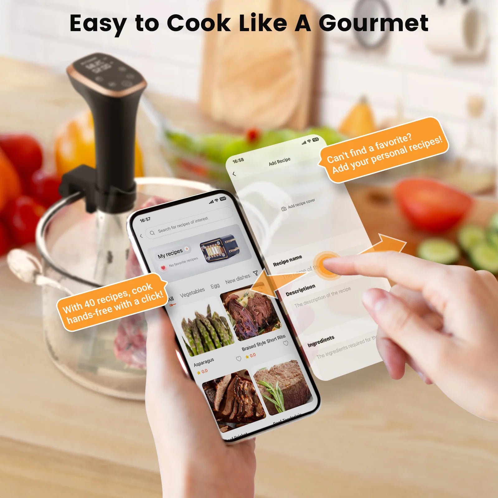 Slow Cooker IPX7 Waterproof WiFi Connectivity Versatile Cooking Food Preparation Appliance for kitchen Cooking