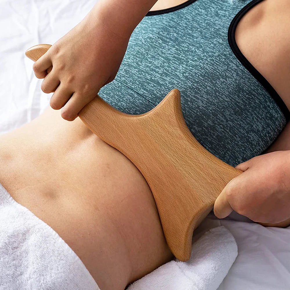 6 In 1 Wood Therapy, Massage Tool Lymphatic Drainage, Massager Anti Cellulite Fascia, Massage Roller for Full Body Muscle relaxation