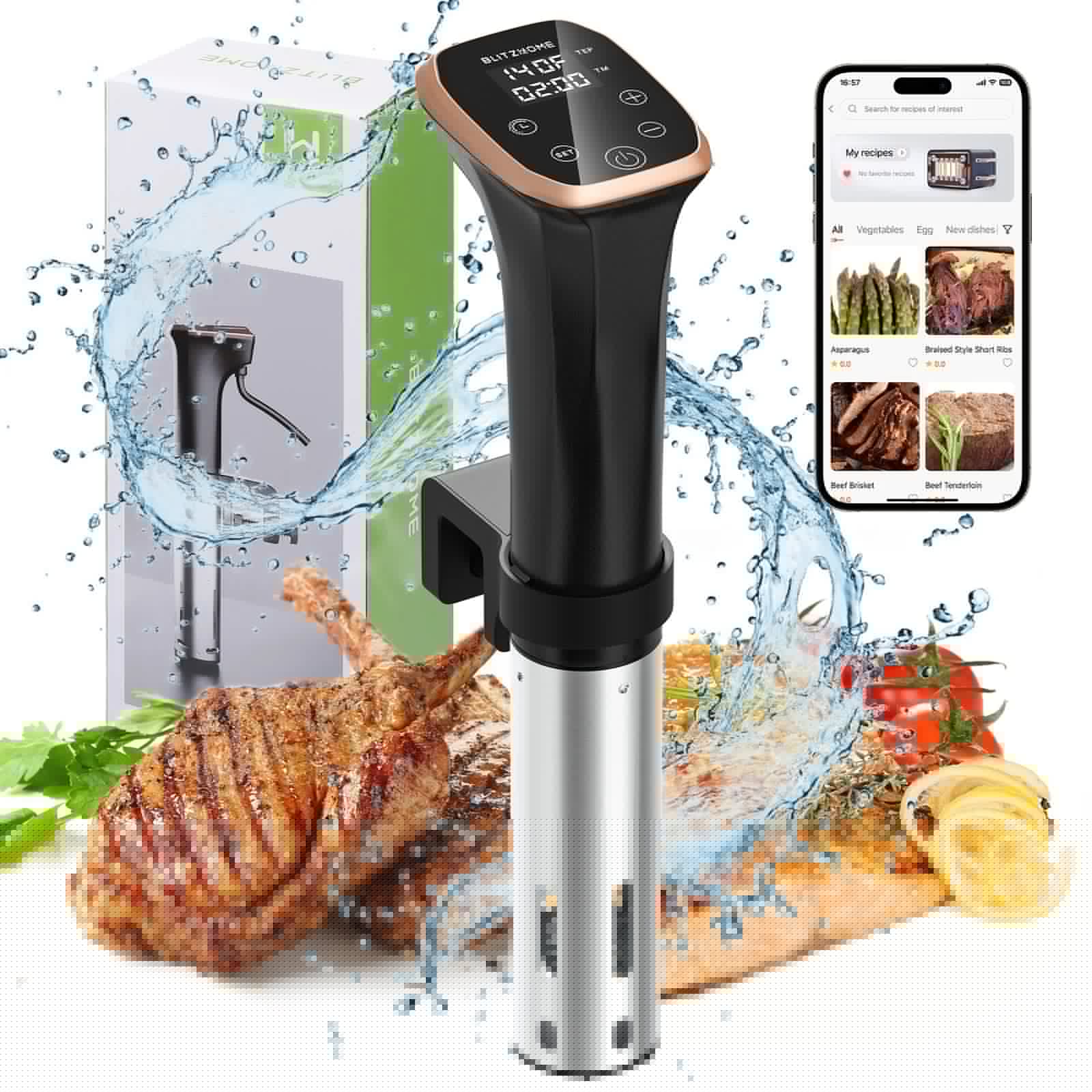 Slow Cooker IPX7 Waterproof WiFi Connectivity Versatile Cooking Food Preparation Appliance for kitchen Cooking