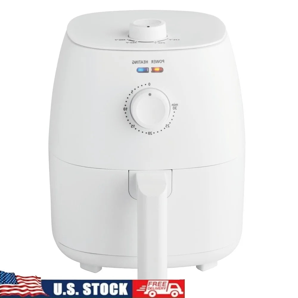 2.2 Quart Compact Air Fryer Automatic Shutoff Nonstick Basket Timer Adjustable Temperature Healthy Cooking Small Kitchen Dorm