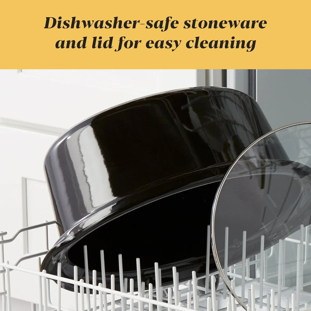 8 Quart Slow Cooker High Low Warm, Dishwasher Safe, Easy Cleanup, Perfect Family Meals Potlucks and Crowd Feeding