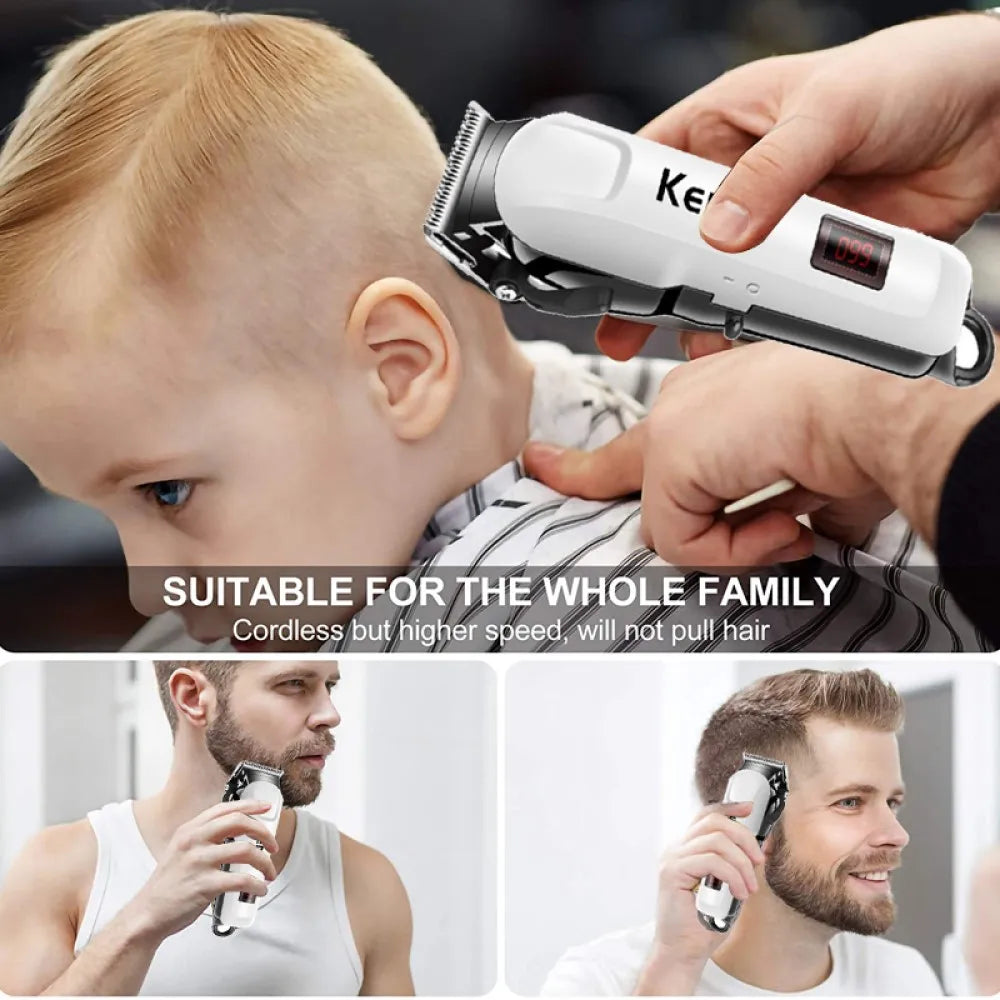 Electric Hair Clipper Hair Cut, Matching Wireless Trimmer, Professional Clipper Machine. Rechargeable Hair Cut Barber