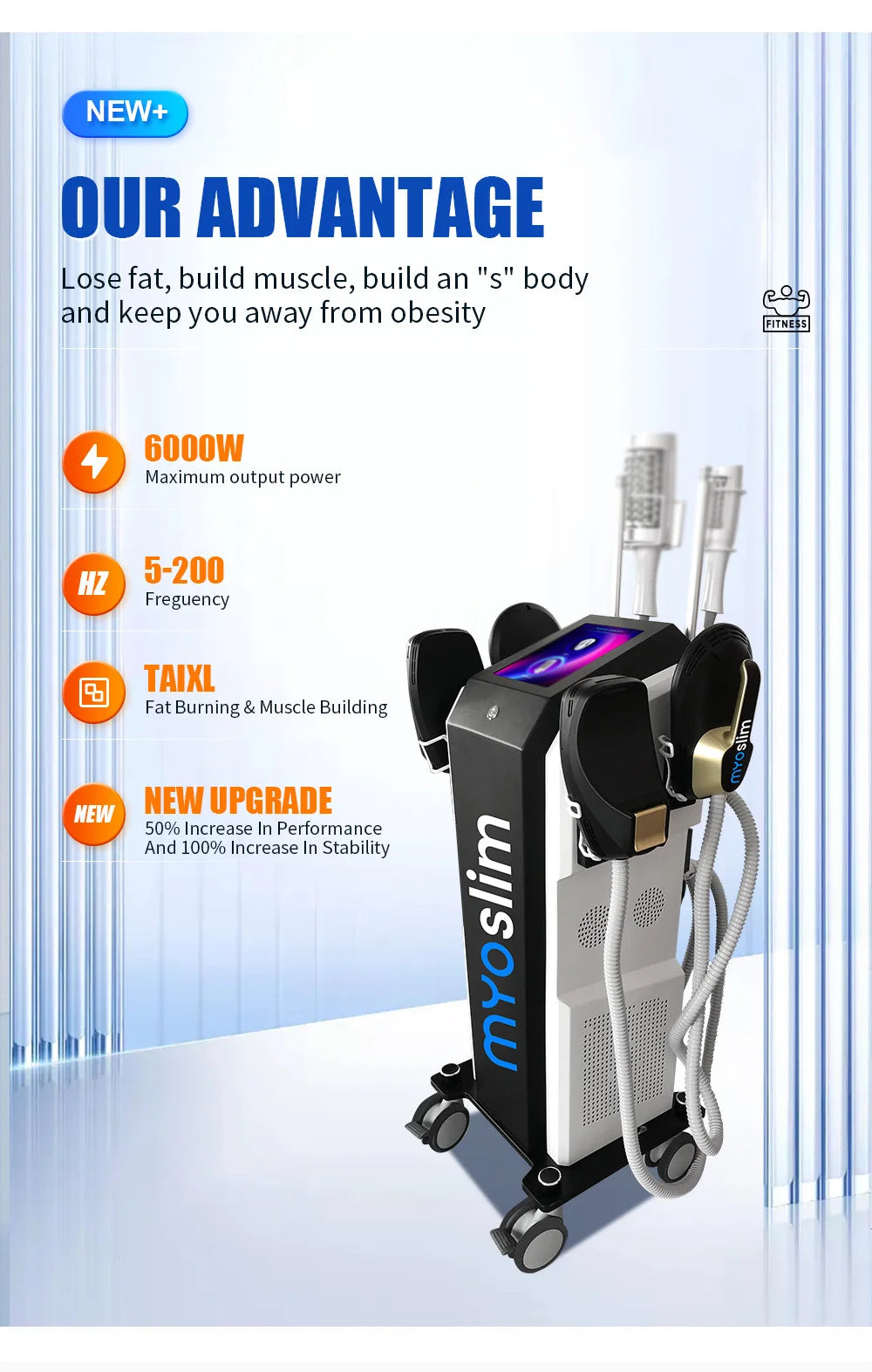 6500W roller, muscle energy, weight loss machine, HI-EMT facial shaping machine, SPA device