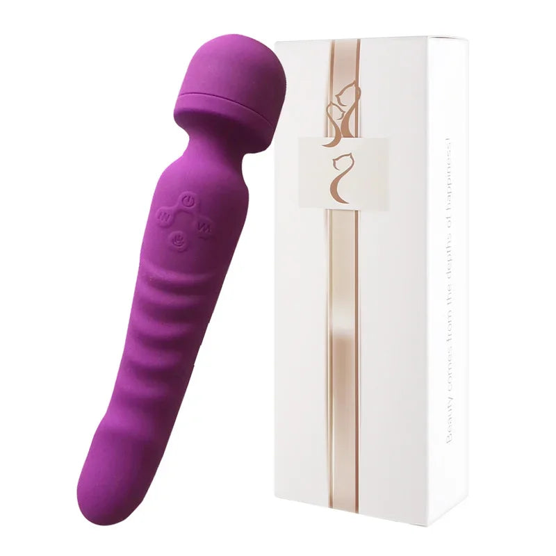 Dildo Vibrator 360° Rotation AV Heating Vibrator Magic Wand Clitoris Stimulator Female G-Spot Massager Adult Sex Toy for Women