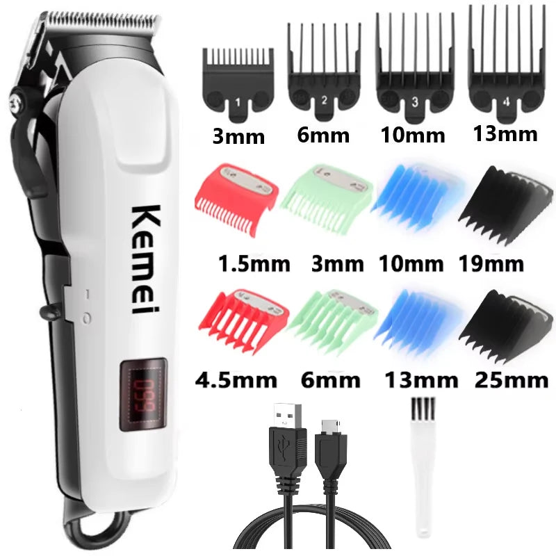 Electric Hair Clipper Hair Cut, Matching Wireless Trimmer, Professional Clipper Machine. Rechargeable Hair Cut Barber