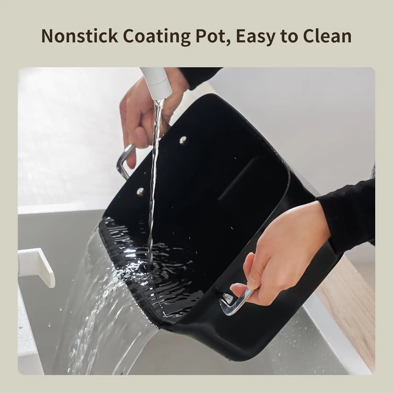 Nonstick Slow Cooker 7-Quart - PFOA-Free Ceramic-coated, 3 Heat Settings & Timer - Dishwasher Safe Pot