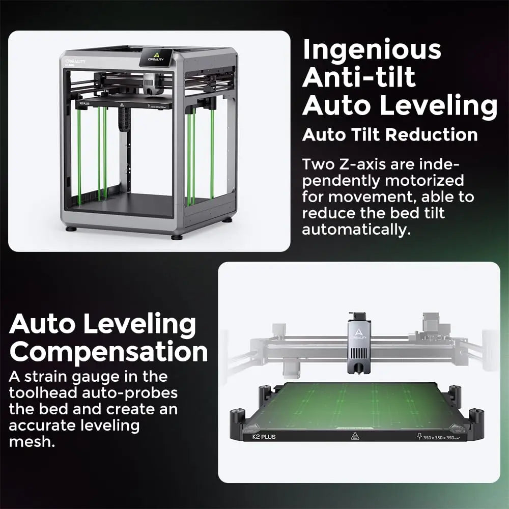 K2 Plus Combo 3D Printer with CFS 600mm/s Multi-Color Printing Apus Extruder Tilt Detection FOC Closed-Loop Motors